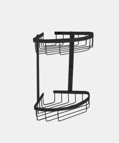 Esquinero Doble Semi-Curvo Modena Bronce Negro Mate