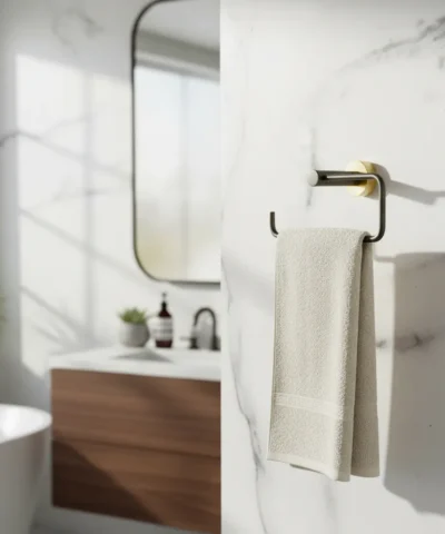 Toallero Abierto Basic Golden Black