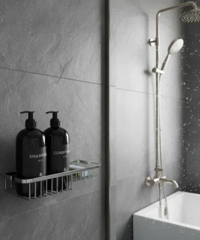 Organizador Portashampoo Jabonera Dallas Cromo