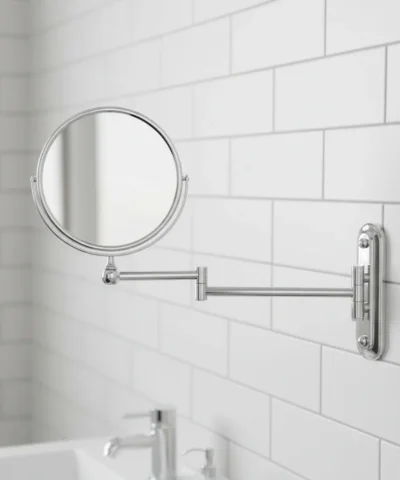 Espejo de Pared 5X 2 Brazos Cromado