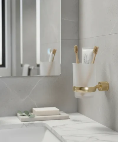 Porta Vaso de Vidrio Peirano Fabric Gold