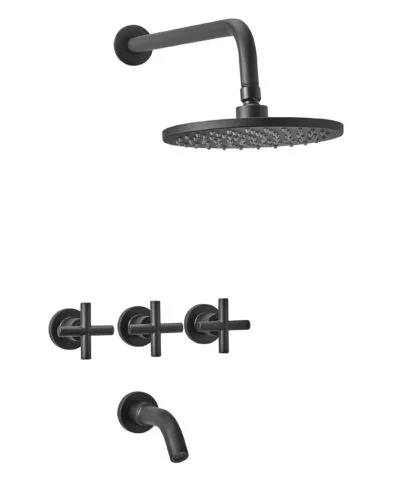 Griferia Ducha Bicomando Black Velvet Plus