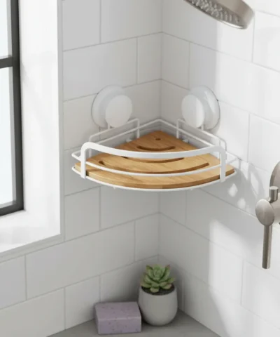 Organizador Esquinero Aluminio Bamboo Blanco con Sopapa