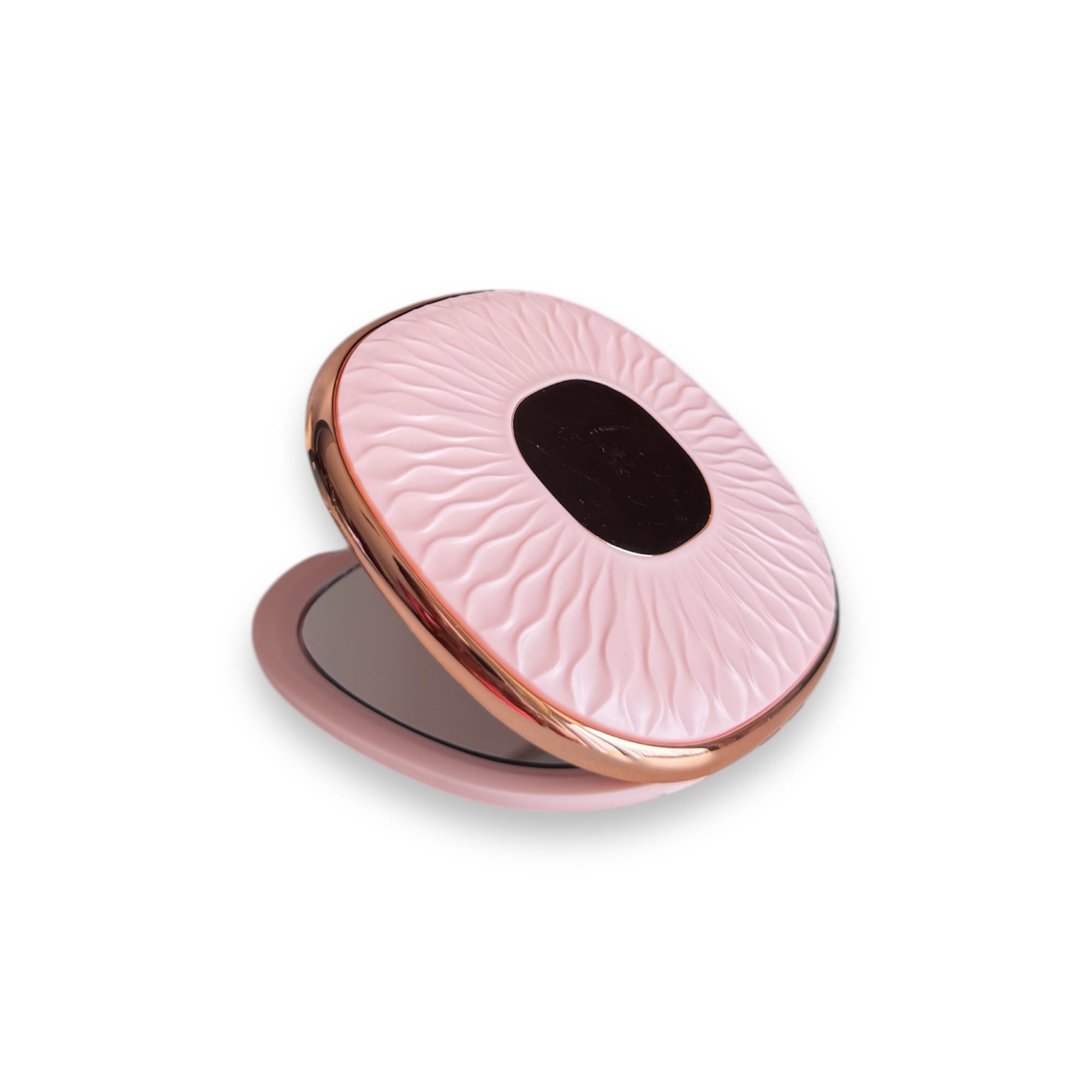 espejo portatil rosa de bolsillo