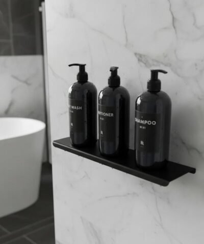 Estante Organizador de Ducha Semplice Negro Mate