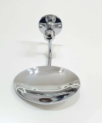 Jabonera De Amurar Bronce Cromado Línea Eduardian