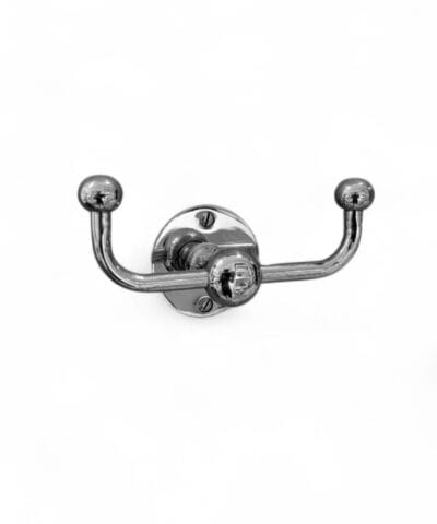 Percha Doble Bronce Cromado Linea Edwardian