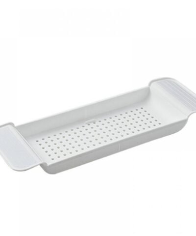 Cruce De Bañera Estante Organizador Extensible 55 a 78 Blanco Blanco