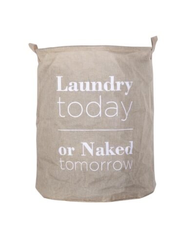 Cesto Laundry Ropa Sucia Beige Diseño Nórdico 45 X 40
