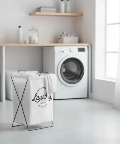 Cesto Canasto Laundry Ropa Sucia Tela Plegable Metal