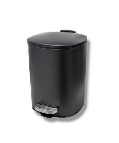 Cesto Tacho Basura Baño Negro Mate 5 Lts Cierre Suave