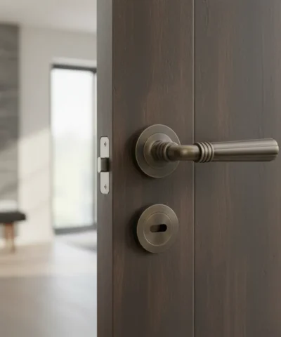 Manija Picaporte Doble Balancin Gajo Clasica Cobre Viejo