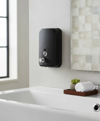 Dispenser Jabón Líquido / Alcohol en gel de Pared Negro Mate 800ml