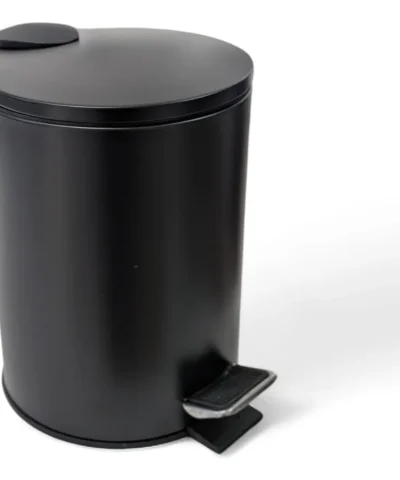 Cesto Tacho Basura Baño Negro Mate 3 Lts Cierre Suave