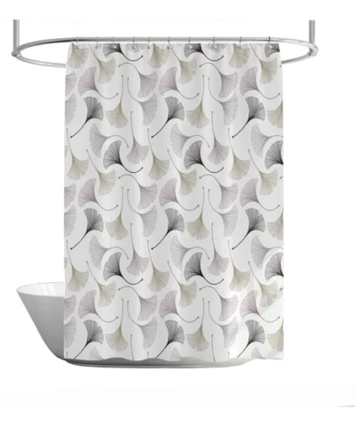 Cortina Baño Tela Lino Jacquard Duster Púrpura 1,80 x 1,80