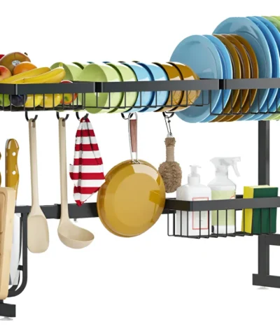 Escurre Secaplatos Bacha Organizador 85cm Acero Inox 2 Pisos