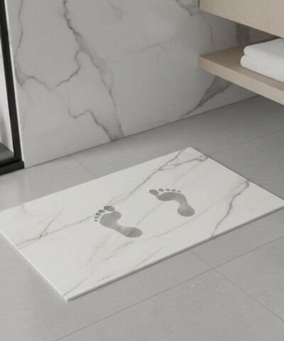 Alfombra Placa Piedra Baño Diatomita Absorbente Simil Marmol 60 x 39